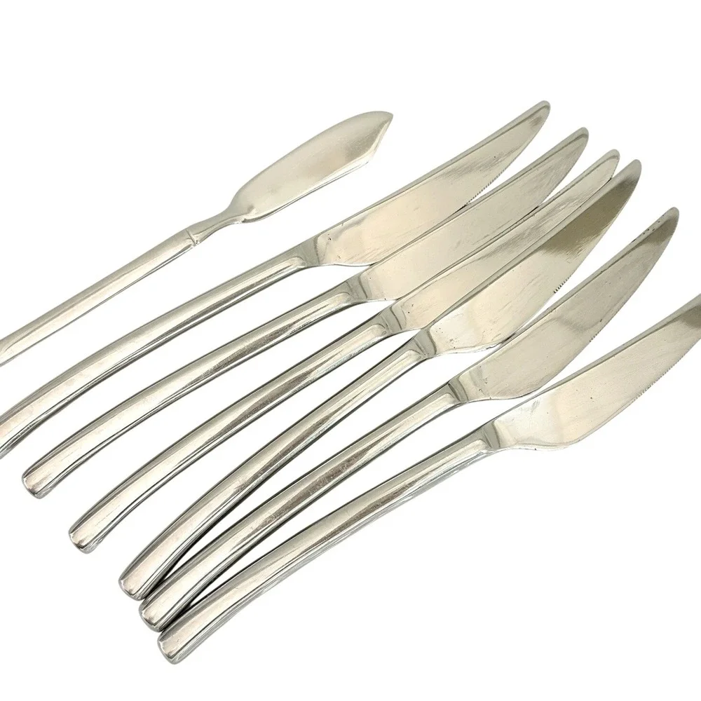 J A Henckels Zwilling OPUS Stainless 6 Dinner‎ Knives Set 1 Butter Knife
